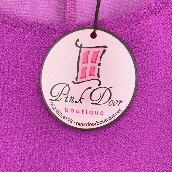 New Everly Sleeveless Fuchsia Flounce Hem Dress size S - Picture 4 of 10